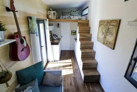 Tiny home sleeping loft in Columbia, SC